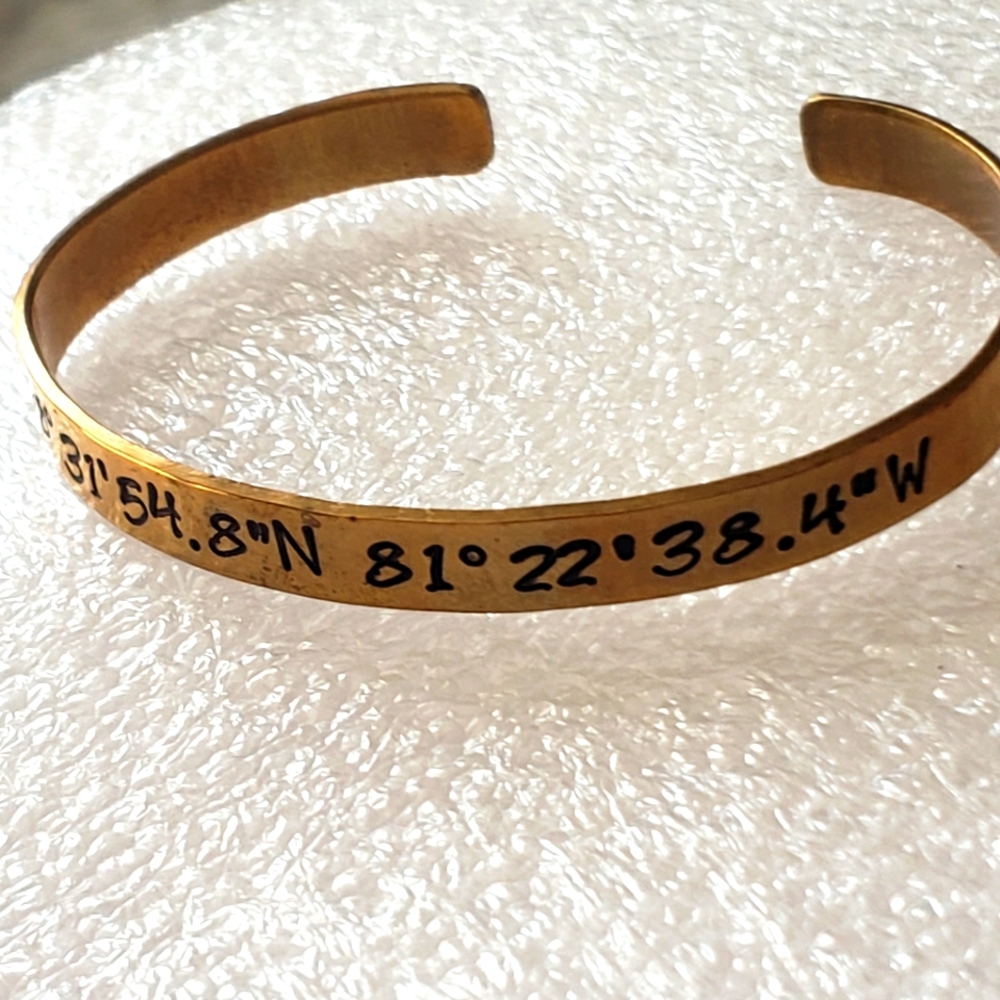 custom latitude & longitude coordinates bracelet | location gps coordinate brace